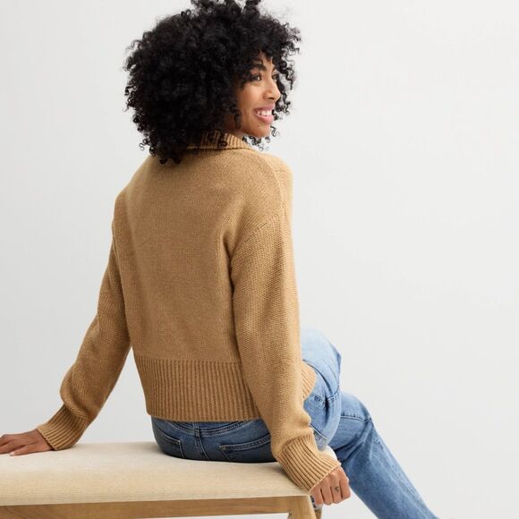 Sonoma Tan Cowl Neck Sweater - Picture 5 of 16